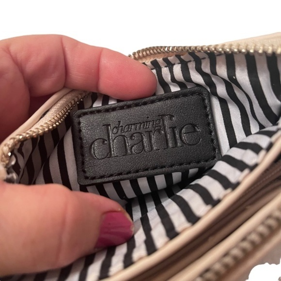 Charming Charlie wristlet cream with crystals and studs - Picture 7 of 12